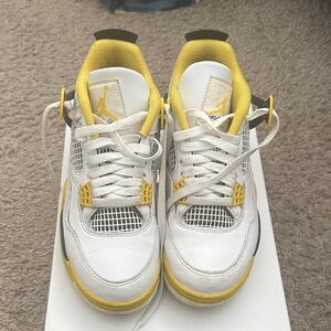 Jordan Retro Sneakers in White and Yellow